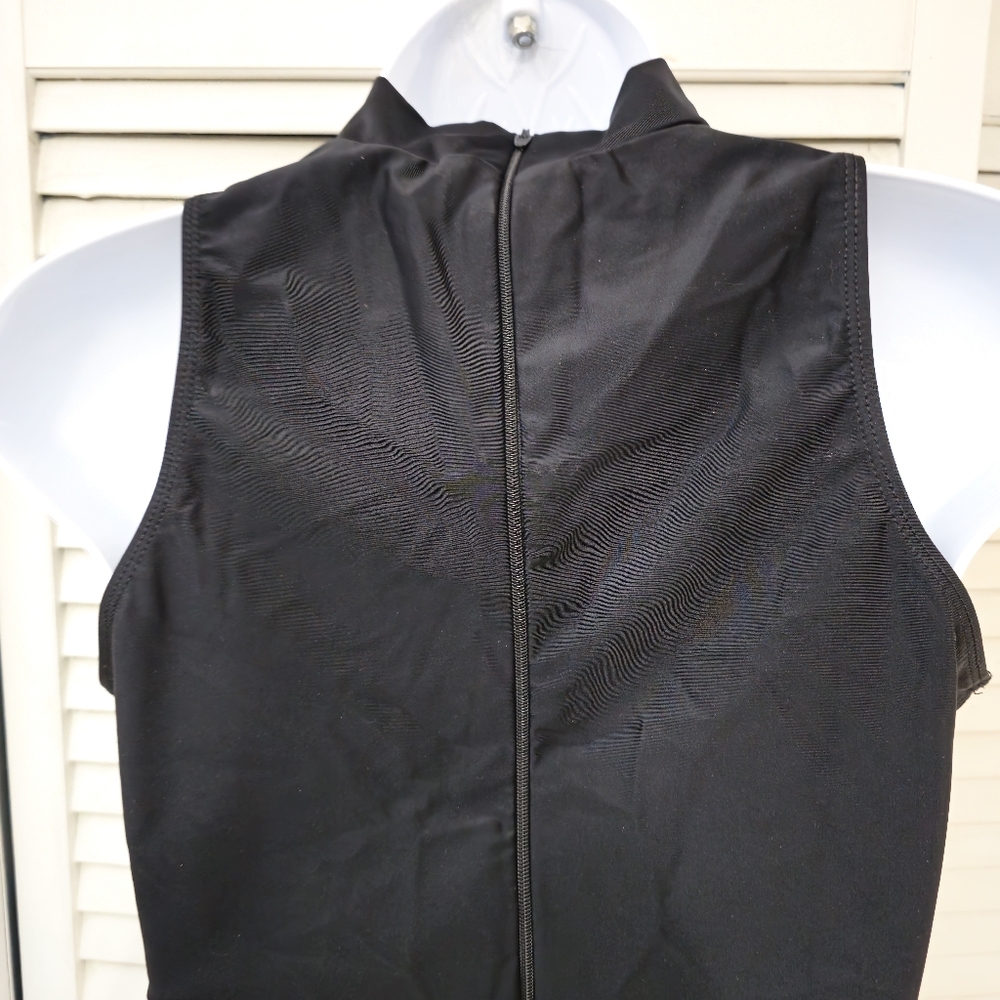 Womens Small Black Sleeveless Mock Neck One Piece Swimsuit‎ - Picture 6 of 8